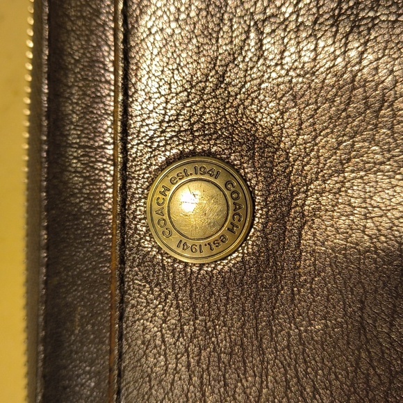 Zip Around Metallic Coach Wallet - Picture 2 of 10